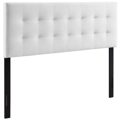 Lily Biscuit Tufted Performance Velvet Full Headboard by Furniture For America