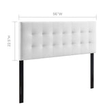 Cleo Biscuit Tufted Performance Velvet Full Headboard in White