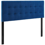 Cleo Biscuit Tufted Performance Velvet Queen Headboard in Navy