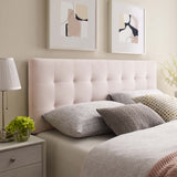 Cleo Biscuit Tufted Performance Velvet Queen Headboard in Pink