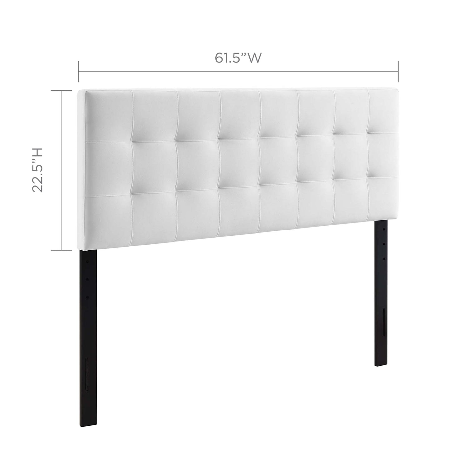 Lily Biscuit Tufted Performance Velvet Queen Headboard by Furniture For America