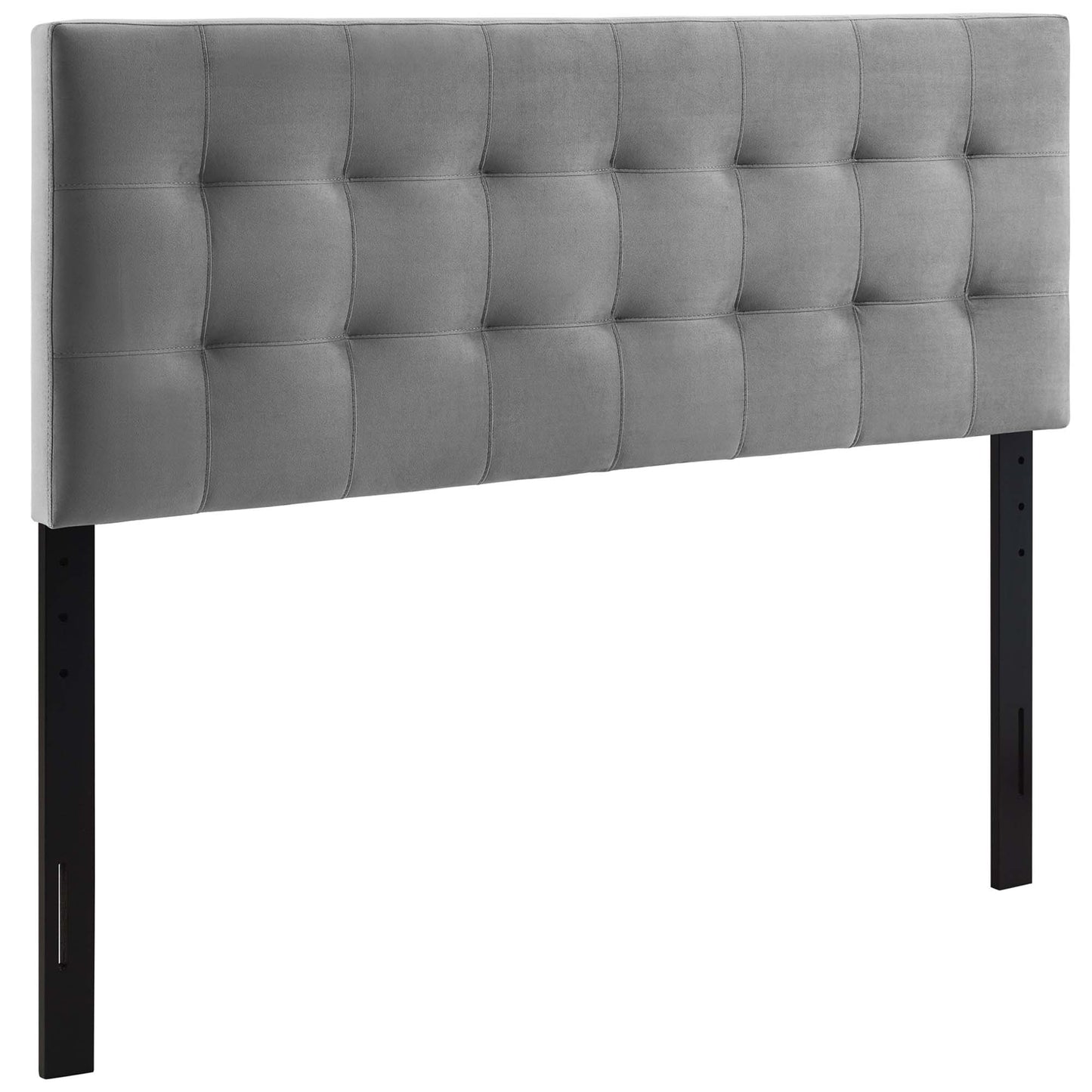 Lily Biscuit Tufted Performance Velvet King Headboard by Furniture For America