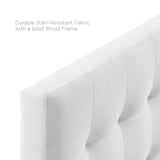 Cleo Biscuit Tufted Performance Velvet King Headboard in White