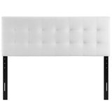 Cleo Biscuit Tufted Performance Velvet King Headboard in White