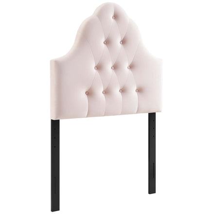 Sovereign Diamond Tufted Performance Velvet Twin Headboard in Pink