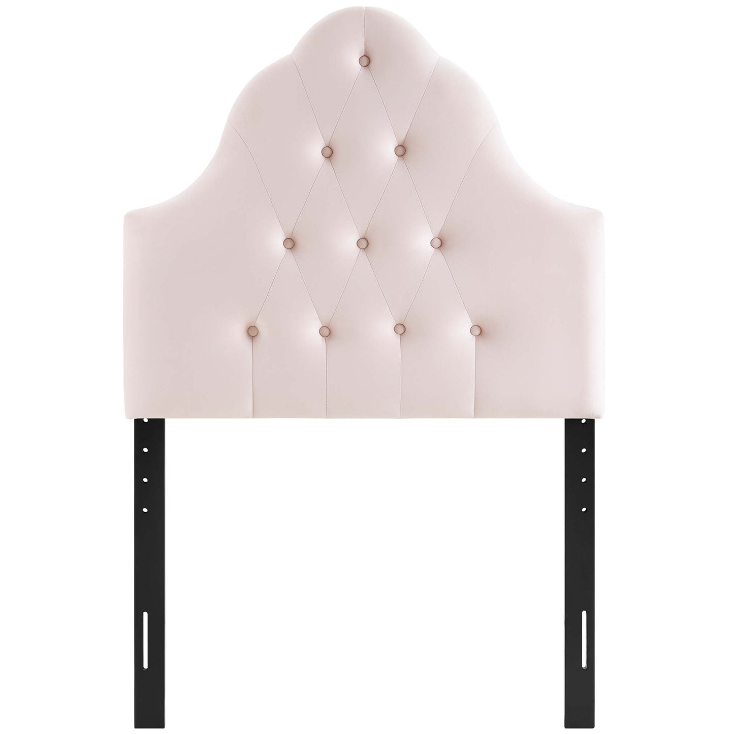 Sovereign Diamond Tufted Performance Velvet Twin Headboard by Furniture For America