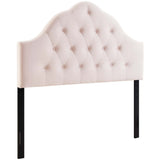 Semillon Diamond Tufted Performance Velvet Queen Headboard in Pink