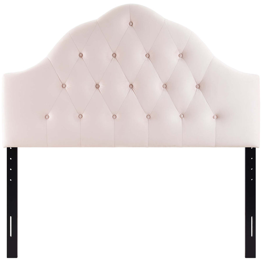 Semillon Diamond Tufted Performance Velvet Queen Headboard in Pink