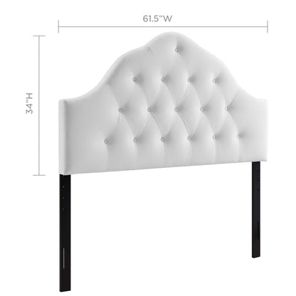 Sovereign Diamond Tufted Performance Velvet Queen Headboard by Furniture For America