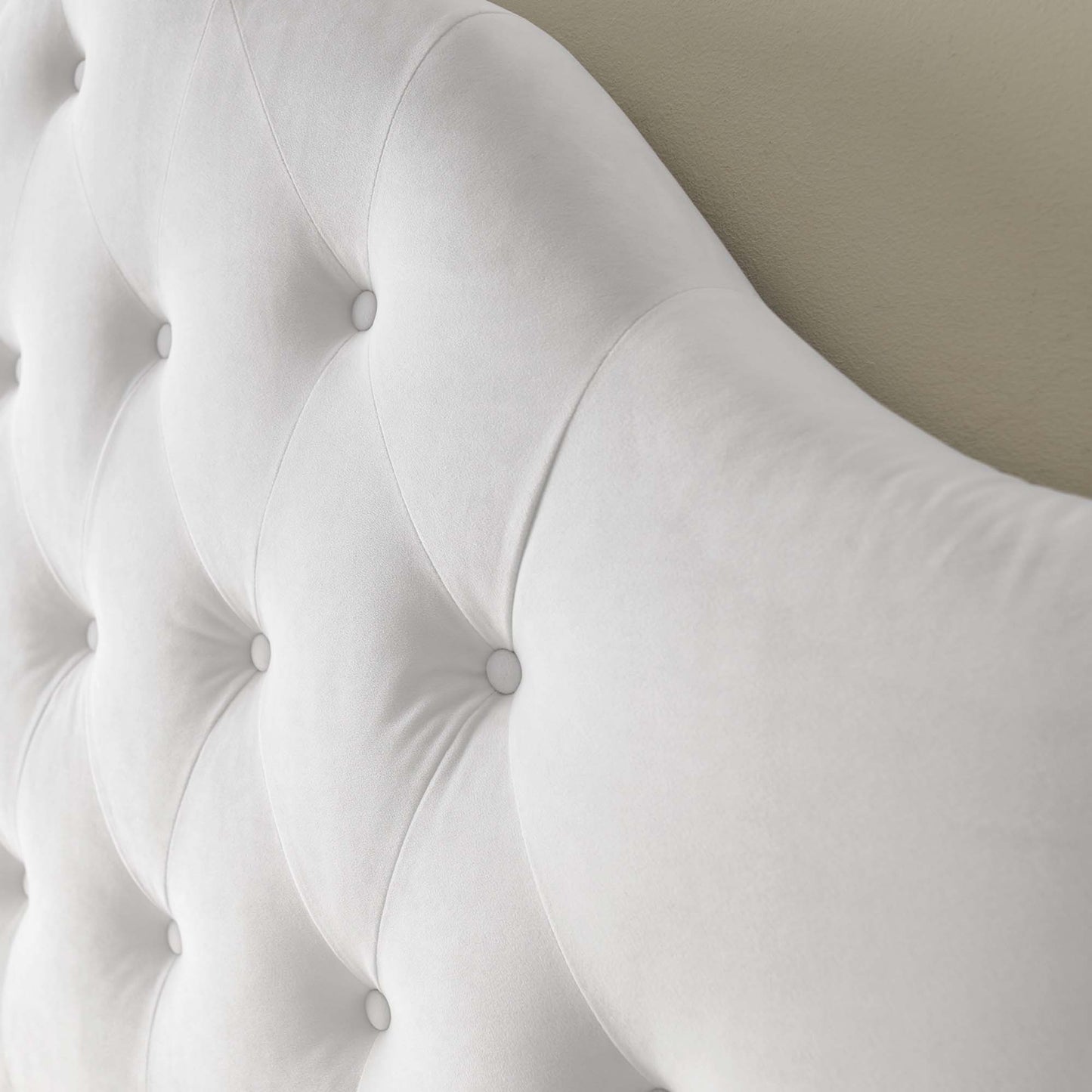 Sovereign Diamond Tufted Performance Velvet Queen Headboard by Furniture For America