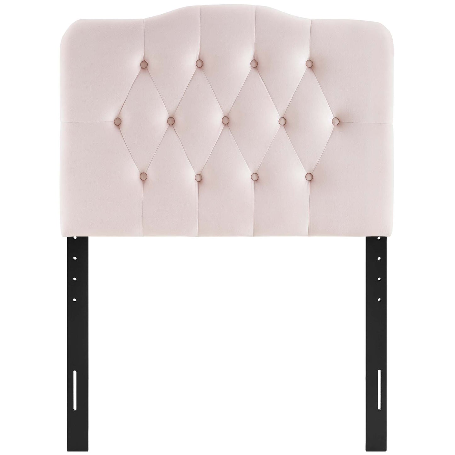 Annabel Diamond Tufted Performance Velvet Twin Headboard by Furniture For America