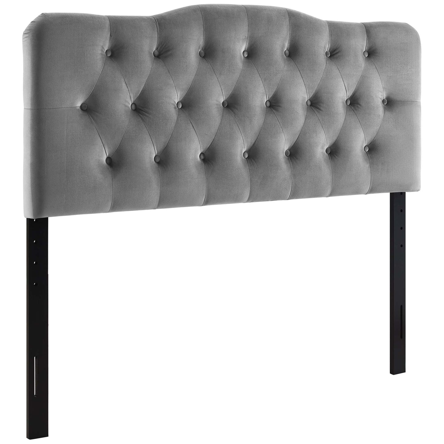 Annabel Diamond Tufted Performance Velvet King Headboard by Furniture For America