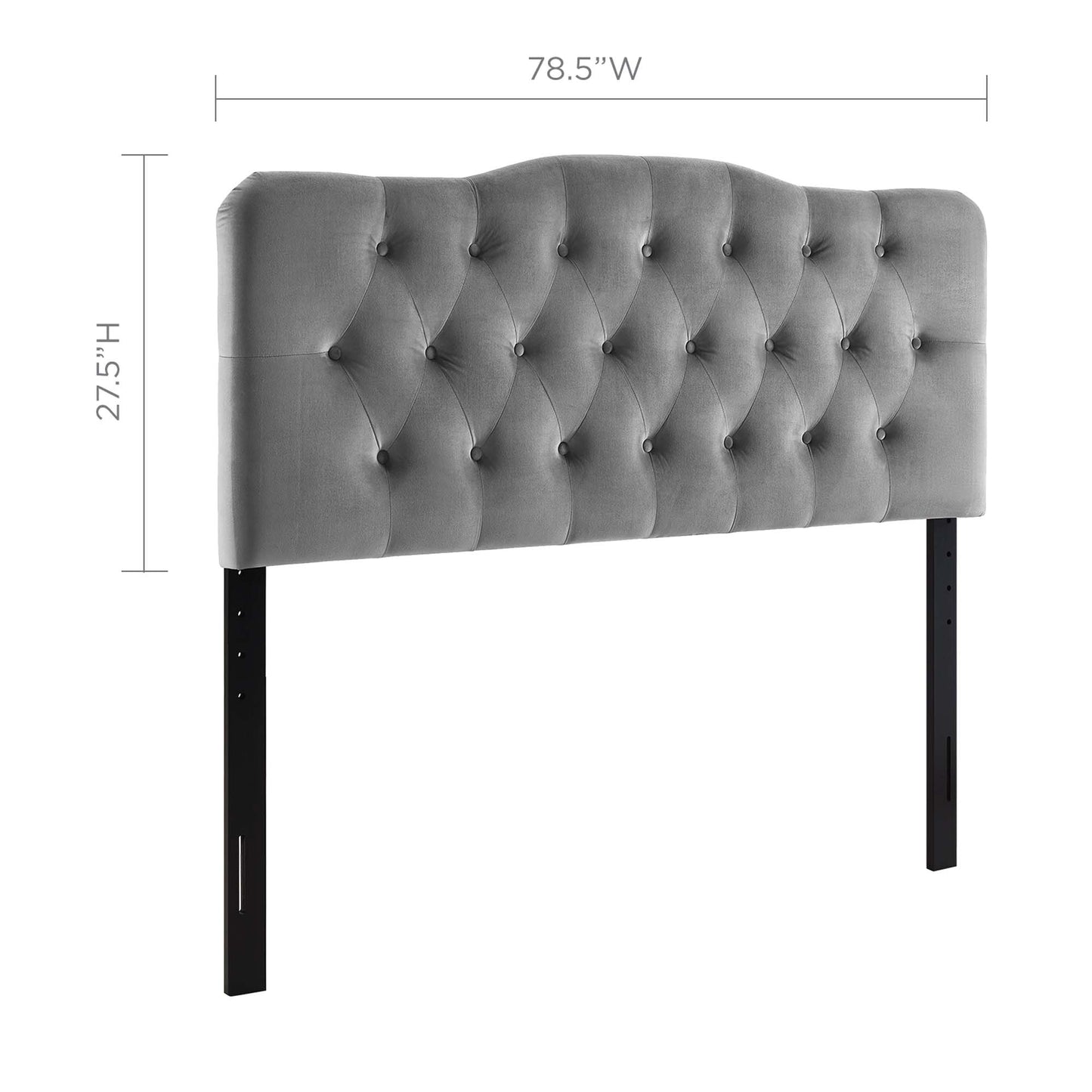 Annabel Diamond Tufted Performance Velvet King Headboard by Furniture For America