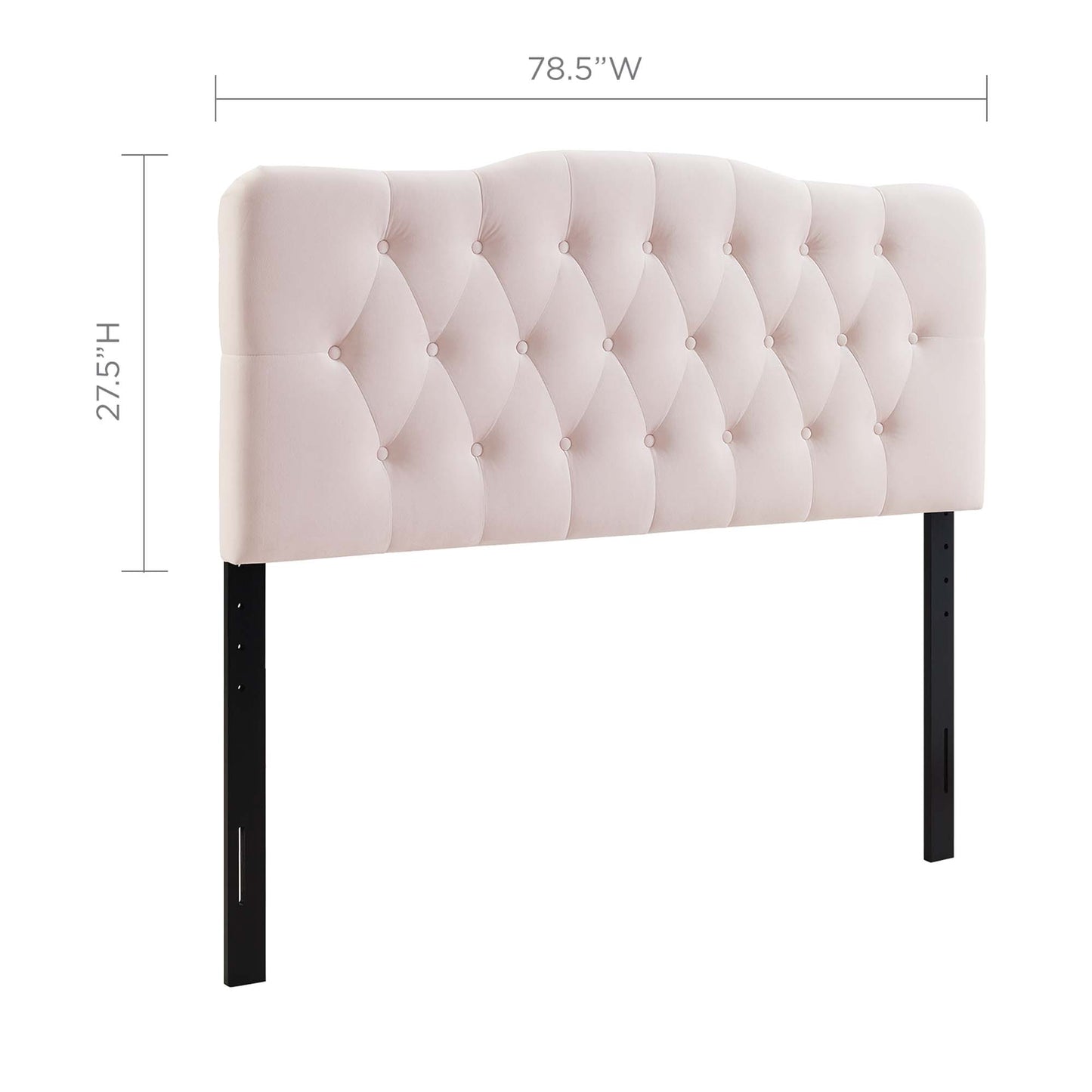 Annabel Diamond Tufted Performance Velvet King Headboard by Furniture For America