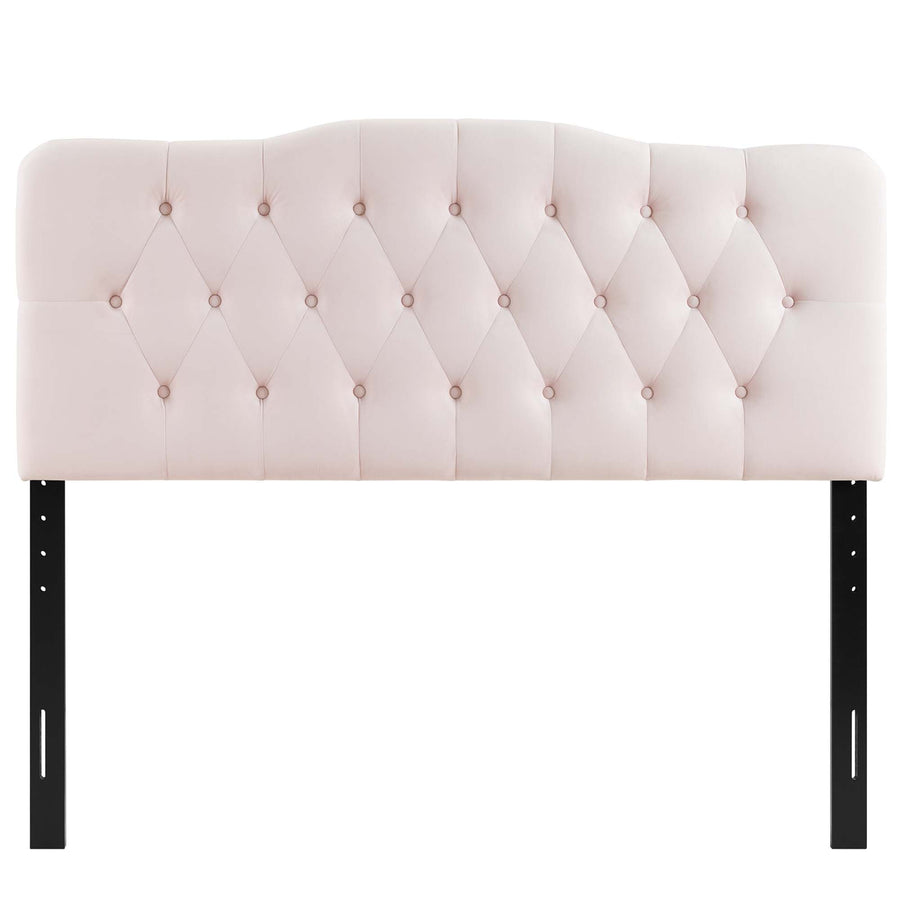Sage Diamond Tufted Performance Velvet King Headboard in Pink