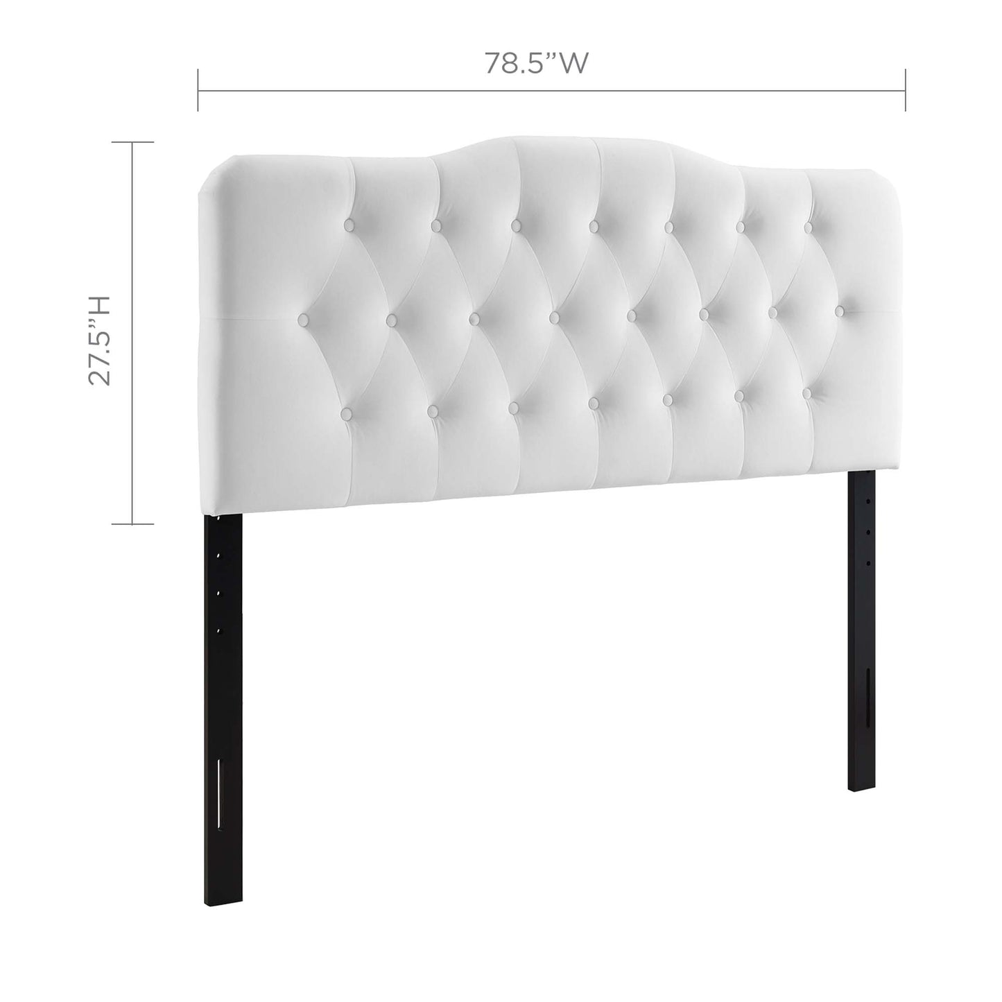 Annabel Diamond Tufted Performance Velvet King Headboard by Furniture For America
