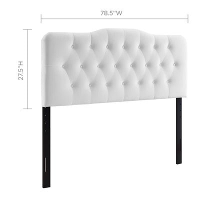 Annabel Diamond Tufted Performance Velvet King Headboard by Furniture For America