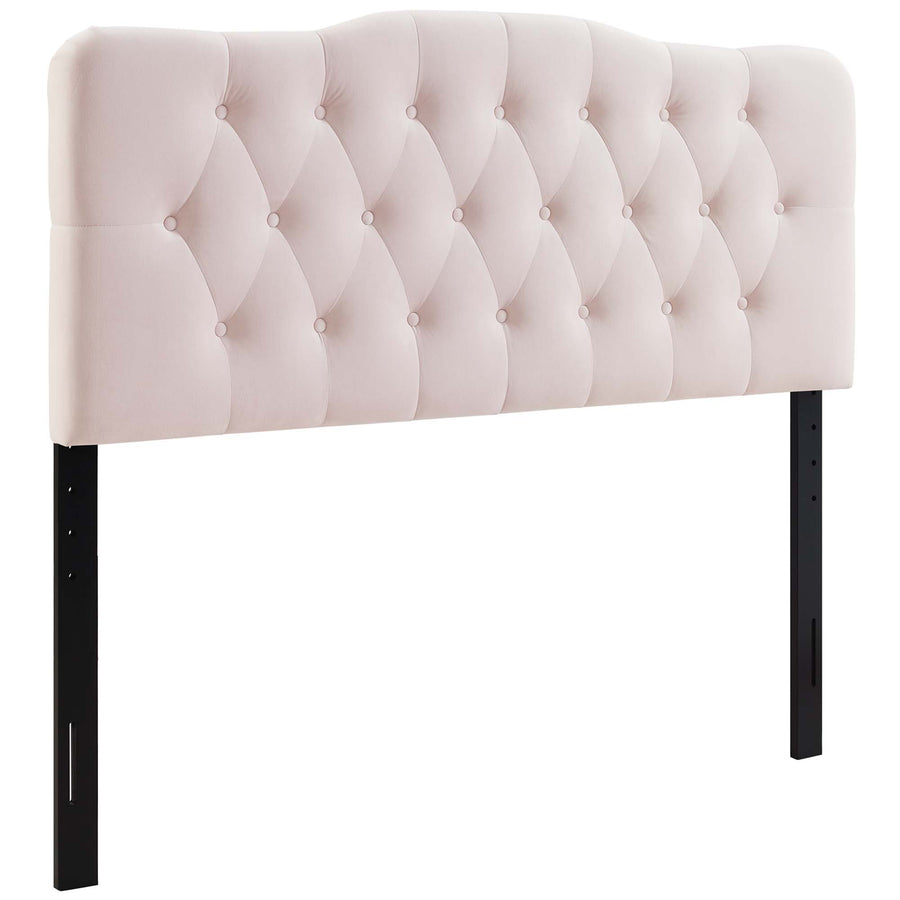Sage Diamond Tufted Performance Velvet Full Headboard in Pink