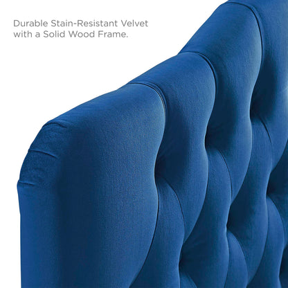 Annabel Diamond Tufted Performance Velvet Queen Headboard by Furniture For America