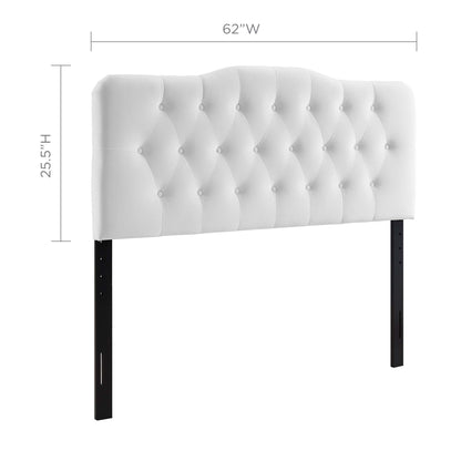 Annabel Diamond Tufted Performance Velvet Queen Headboard by Furniture For America
