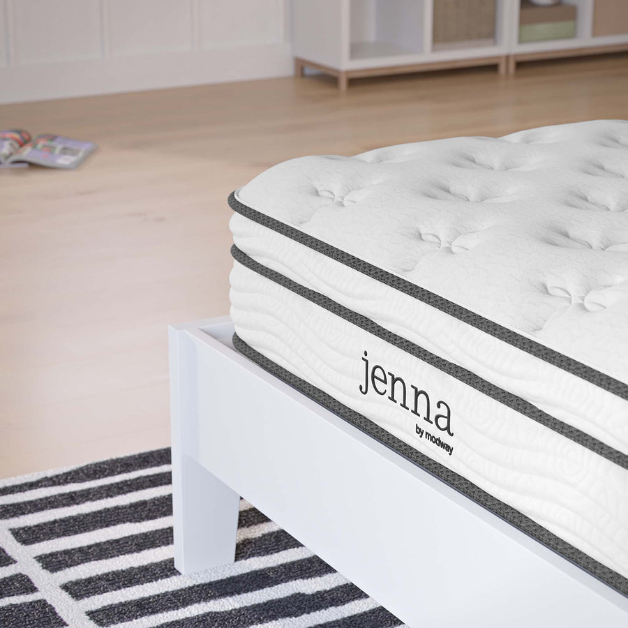 Aria 8" Innerspring and Foam Narrow Twin Mattress in White