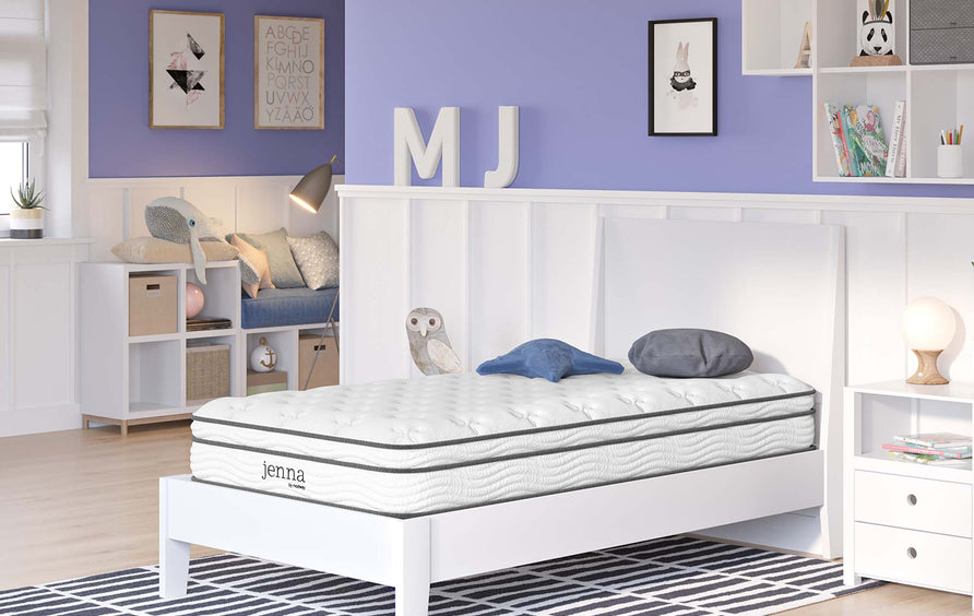 Aria 8" Innerspring and Foam Narrow Twin Mattress in White