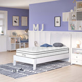 Aria 8" Innerspring and Foam Narrow Twin Mattress in White