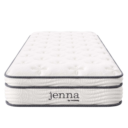 Jenna 8" Innerspring and Foam Narrow Twin Mattress in White