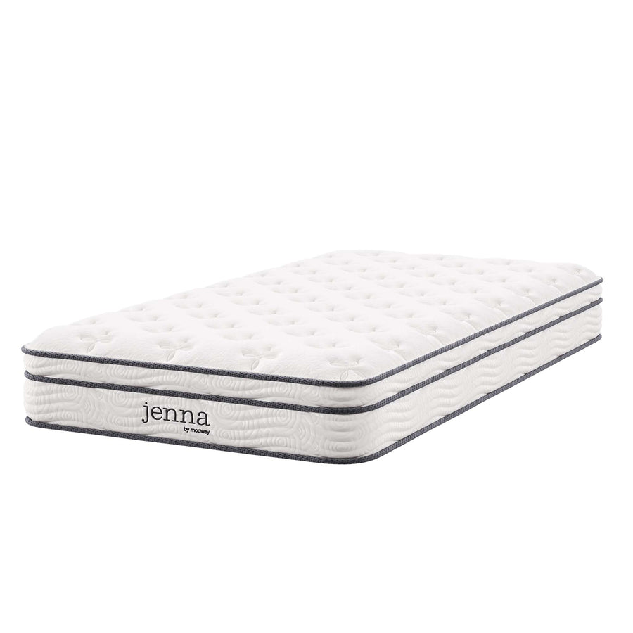 Aria 8" Innerspring and Foam Twin Mattress in White