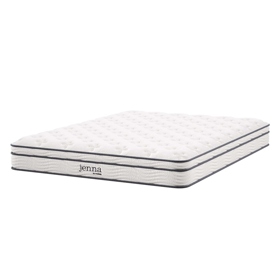 Aria 8" Innerspring and Foam Queen Mattress in White