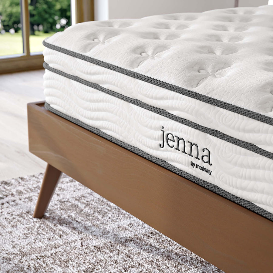 Aria 8" Innerspring and Foam Queen Mattress in White