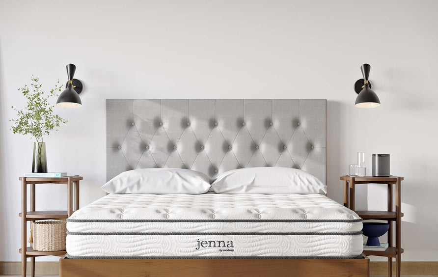 Aria 8" Innerspring and Foam Queen Mattress in White
