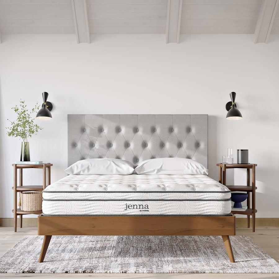 Aria 8" Innerspring and Foam Queen Mattress in White
