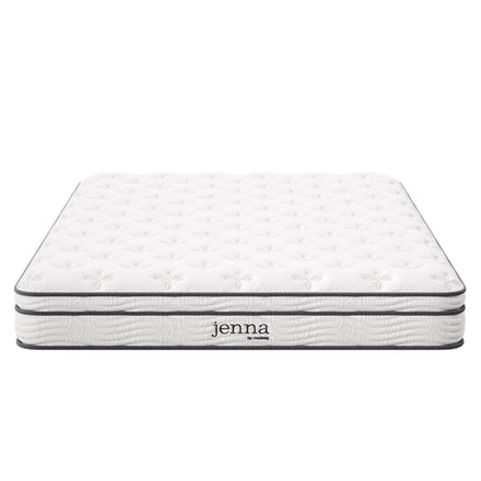 Jenna 8" Innerspring and Foam Queen Mattress in White