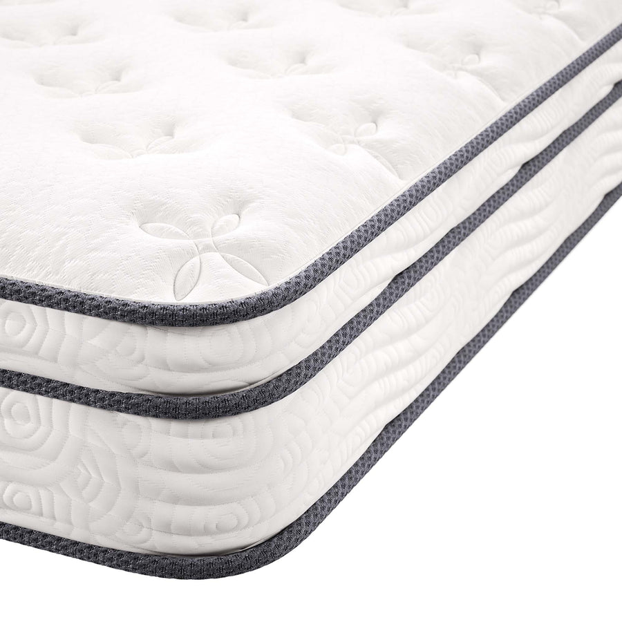 Aria 8" Innerspring and Foam Queen Mattress in White