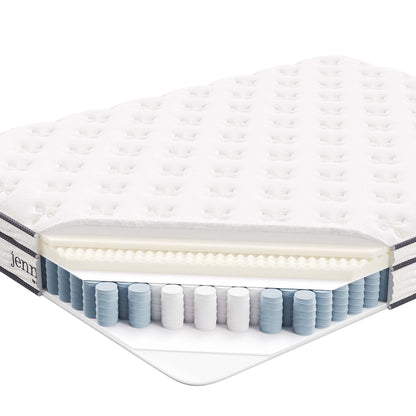 Jenna 8" Innerspring and Foam Queen Mattress by Furniture for America
