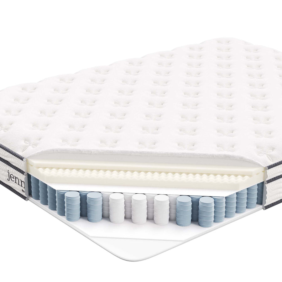 Aria 8" Innerspring and Foam Queen Mattress in White