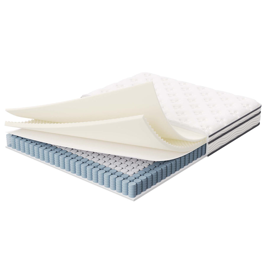 Aria 8" Innerspring and Foam Queen Mattress in White