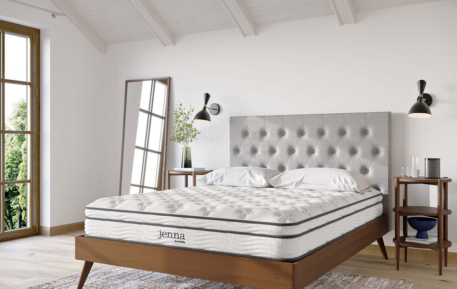 Aria 8" Innerspring and Foam King Mattress in White
