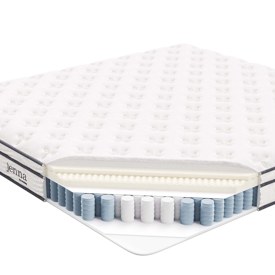 Aria 8" Innerspring and Foam King Mattress in White