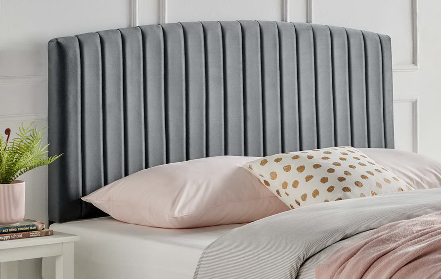 Fiora Performance Velvet Twin Headboard in Charcoal