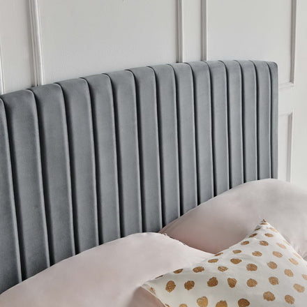 Rebecca Performance Velvet Twin Headboard in Charcoal
