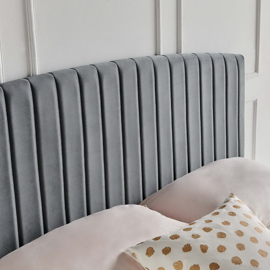 Fiora Performance Velvet Twin Headboard in Charcoal