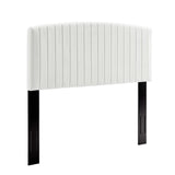 Fiora Performance Velvet Twin Headboard in White