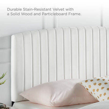 Rebecca Performance Velvet Twin Headboard by Furniture For America