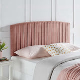 Fiora Performance Velvet Full / Queen Headboard in Dusty Rose