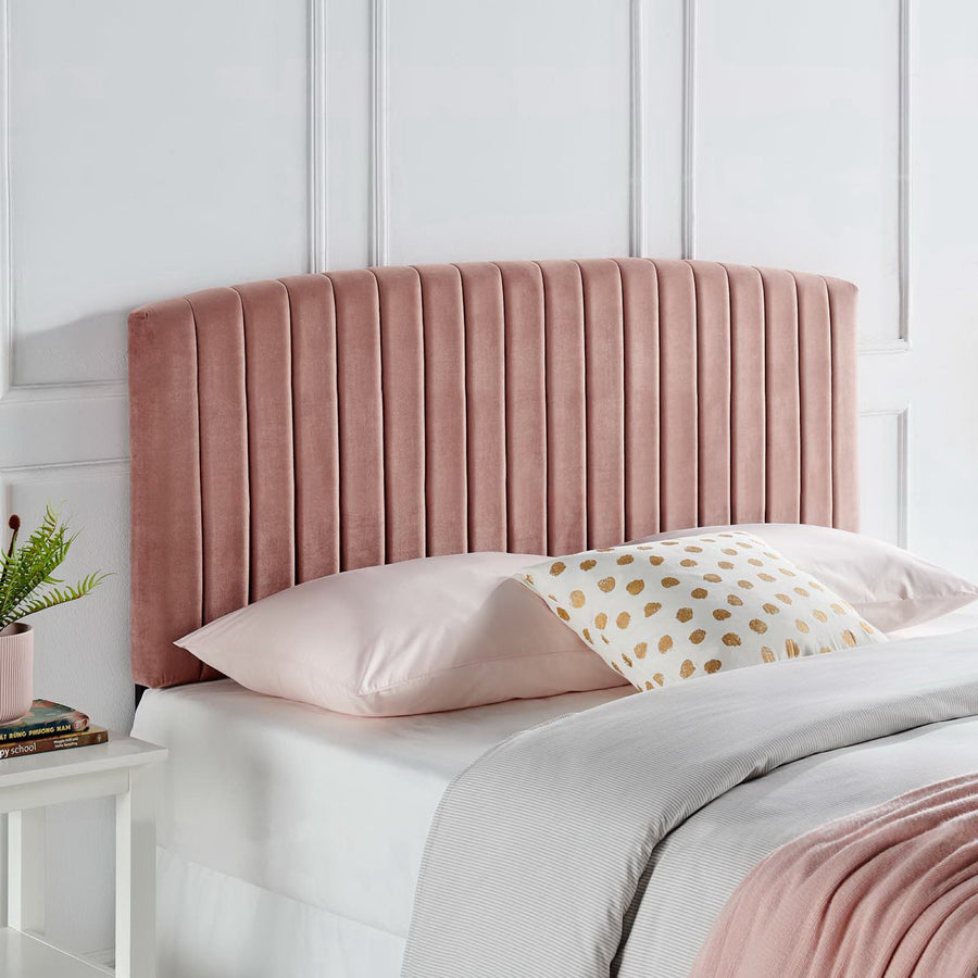 Fiora Performance Velvet Full / Queen Headboard in Dusty Rose