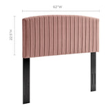 Fiora Performance Velvet Full / Queen Headboard in Dusty Rose