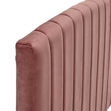 Fiora Performance Velvet Full / Queen Headboard in Dusty Rose