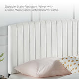 Fiora Performance Velvet Full / Queen Headboard in White